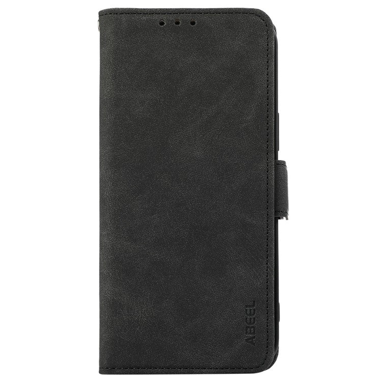 ABEEL For iPhone 17 Case PU Leather Folio Stand View RFID Blocking Phone Cover - Black