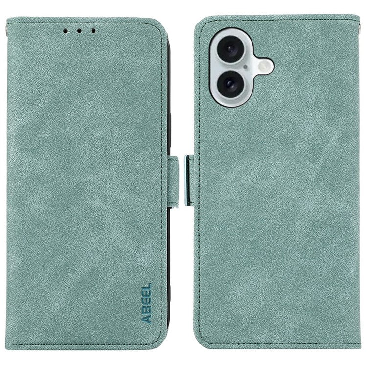 ABEEL For iPhone 17 Case PU Leather Folio Stand View RFID Blocking Phone Cover - Baby Blue