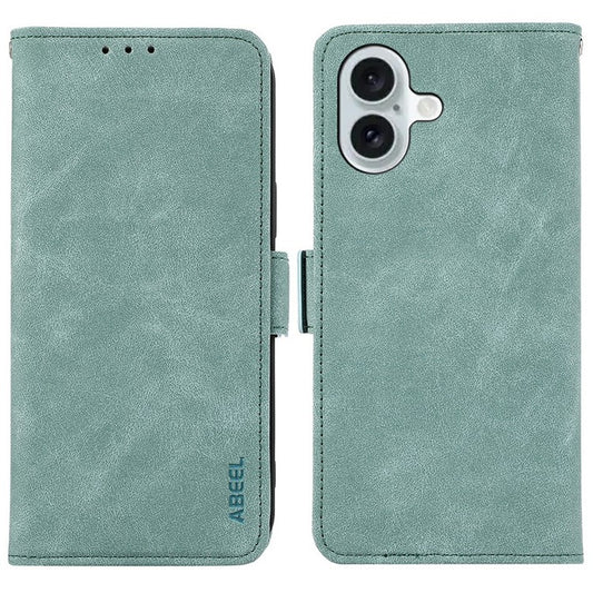 ABEEL For iPhone 17 Case PU Leather Folio Stand View RFID Blocking Phone Cover - Baby Blue