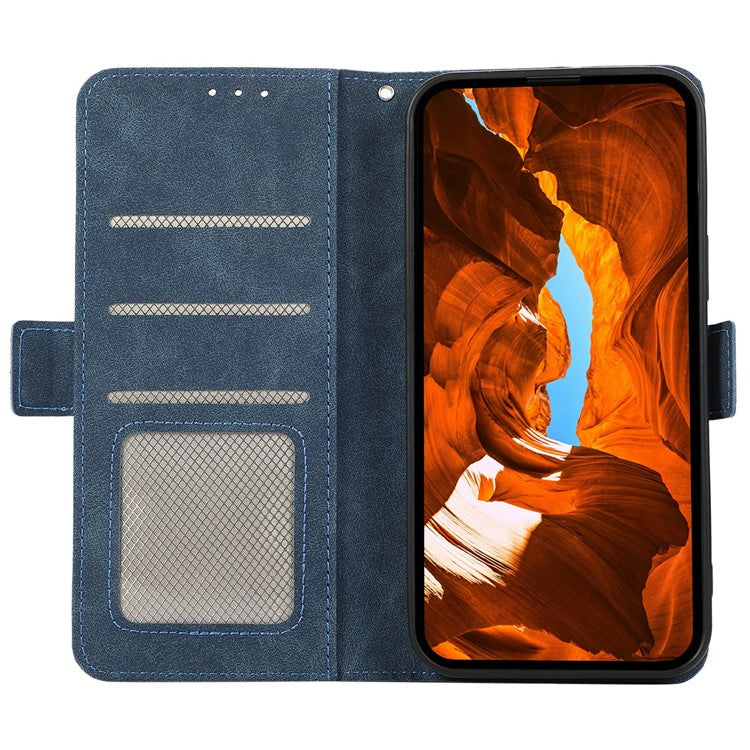 ABEEL For iPhone 17 Case PU Leather Folio Stand View RFID Blocking Phone Cover - Blue