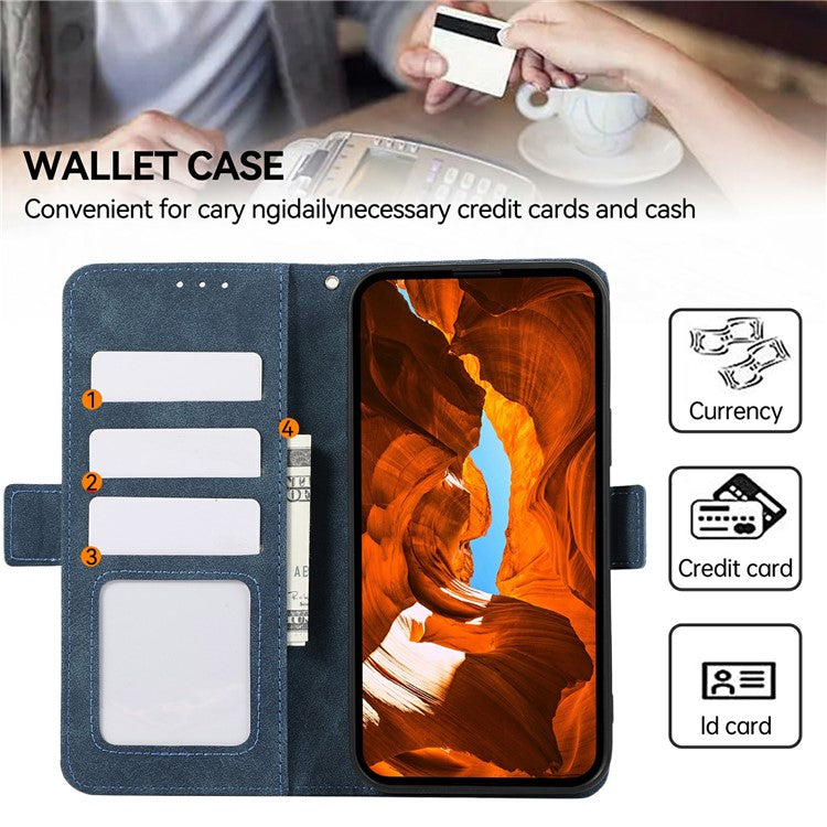 ABEEL For iPhone 17 Case PU Leather Folio Stand View RFID Blocking Phone Cover - Blue