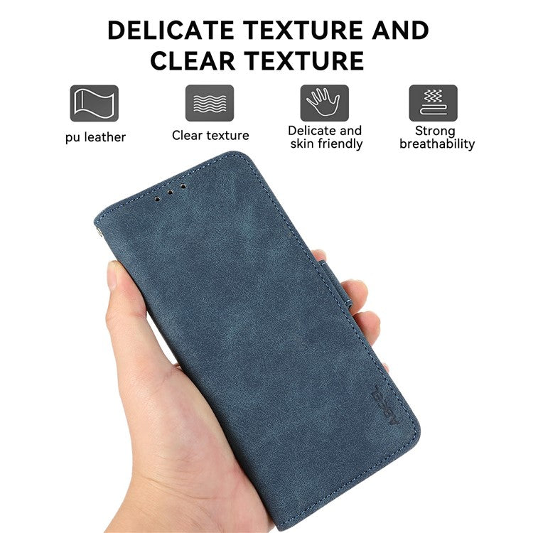 ABEEL For iPhone 17 Case PU Leather Folio Stand View RFID Blocking Phone Cover - Blue