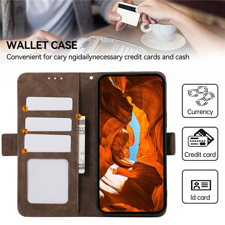 ABEEL For iPhone 17 Case PU Leather Folio Stand View RFID Blocking Phone Cover - Brown