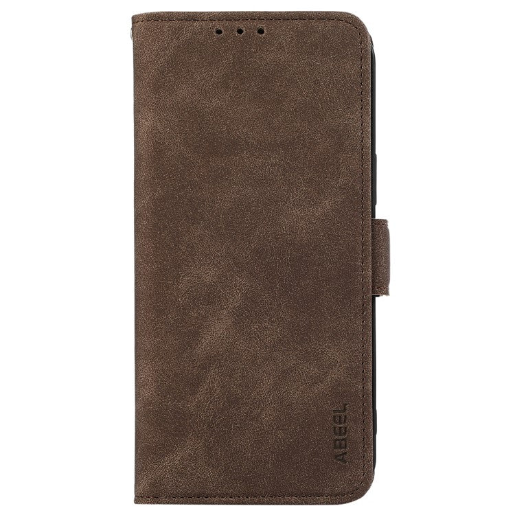 ABEEL For iPhone 17 Case PU Leather Folio Stand View RFID Blocking Phone Cover - Brown