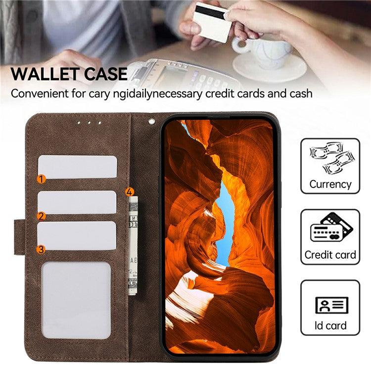 ABEEL For iPhone 17 Case Color Splicing Leather Flip Phone Cover RFID Blocking - Brown