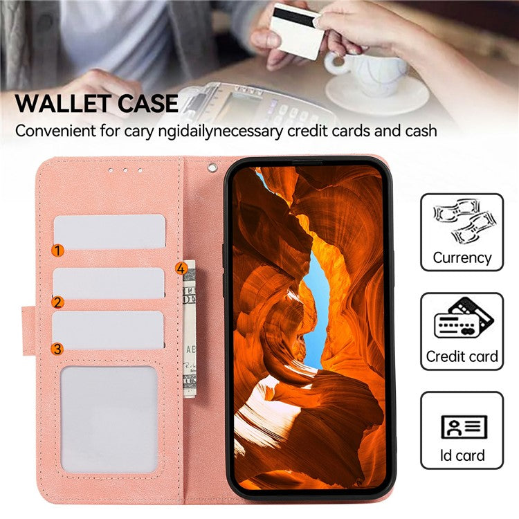 ABEEL For iPhone 17 Case Color Splicing Leather Flip Phone Cover RFID Blocking - Pink
