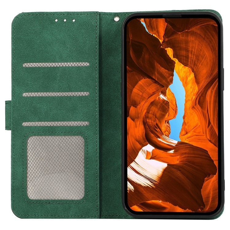 ABEEL For iPhone 17 Case Color Splicing Leather Flip Phone Cover RFID Blocking - Green