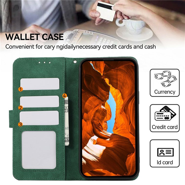 ABEEL For iPhone 17 Case Color Splicing Leather Flip Phone Cover RFID Blocking - Green