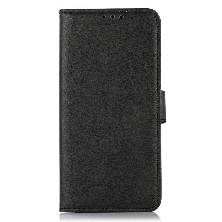 For iPhone 17 Case Cowhide Texture Leather Wallet Phone Cover with Stand - Black