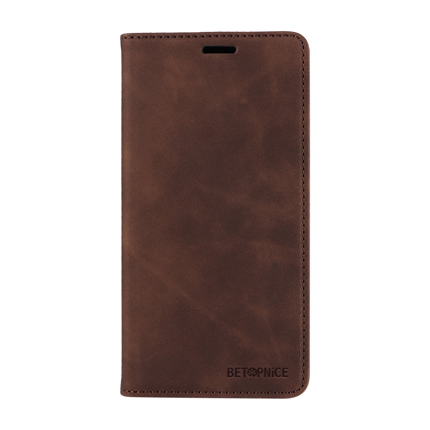For iPhone 17 Case BETOPNICE Magnetic Closure RFID Blocking Wallet Stand Leather Phone Cover - Brown