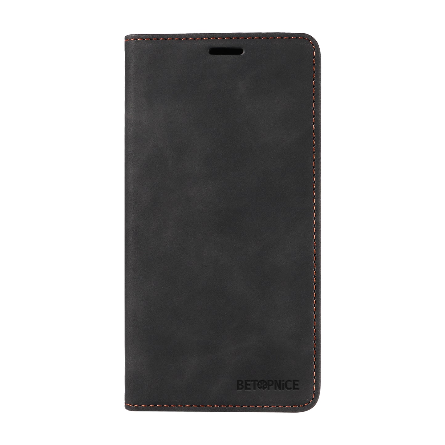 For iPhone 17 Case BETOPNICE Magnetic Closure RFID Blocking Wallet Stand Leather Phone Cover - Black