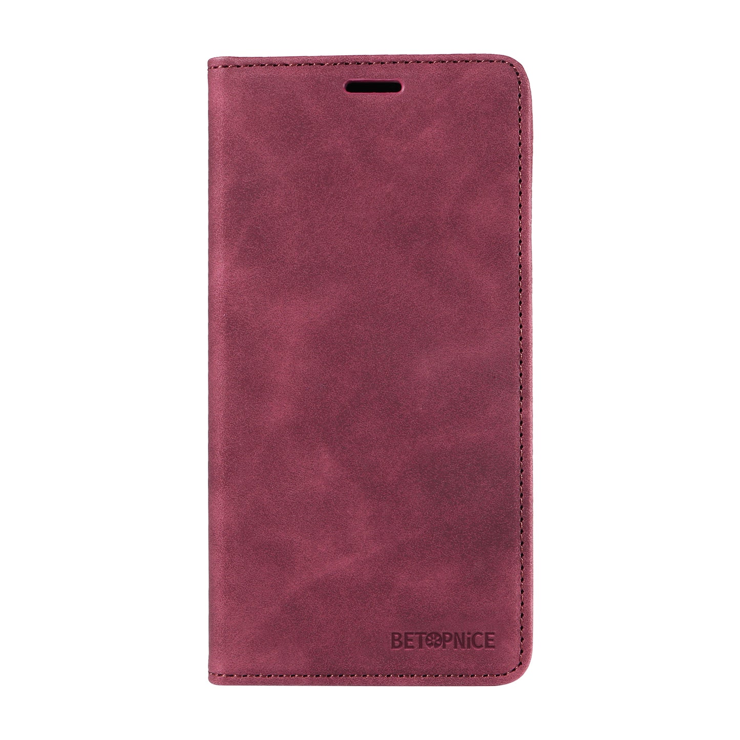 For iPhone 17 Case BETOPNICE Magnetic Closure RFID Blocking Wallet Stand Leather Phone Cover - Red