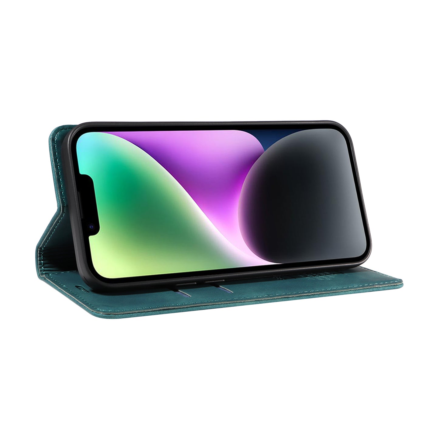 For iPhone 17 Case BETOPNICE Magnetic Closure RFID Blocking Wallet Stand Leather Phone Cover - Green