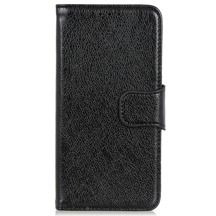 For iPhone 17 Case Nappa Texture Split Leather Wallet Phone Cover - Black