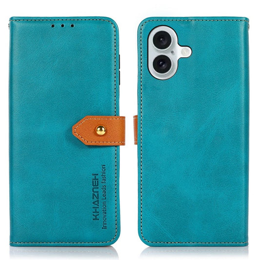 KHAZNEH For iPhone 17 Wallet Phone Case Stand Leather Flip Cover - Blue