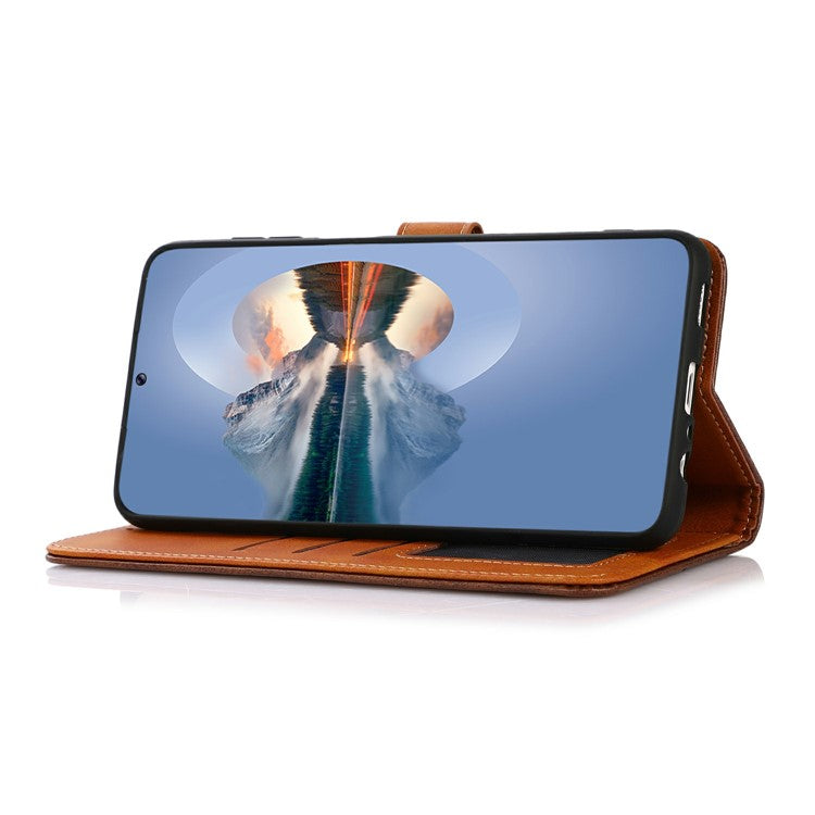 KHAZNEH For iPhone 17 Wallet Phone Case Stand Leather Flip Cover - Rose Gold