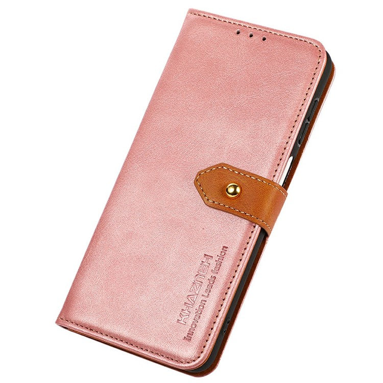 KHAZNEH For iPhone 17 Wallet Phone Case Stand Leather Flip Cover - Rose Gold