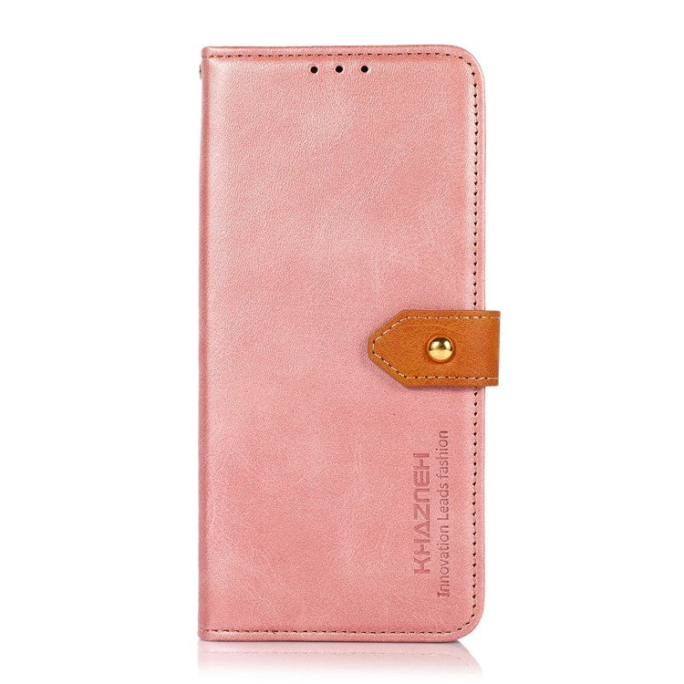 KHAZNEH For iPhone 17 Wallet Phone Case Stand Leather Flip Cover - Rose Gold