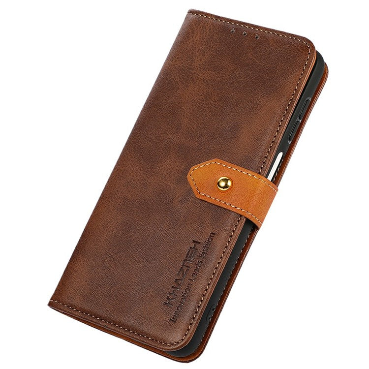 KHAZNEH For iPhone 17 Wallet Phone Case Stand Leather Flip Cover - Brown