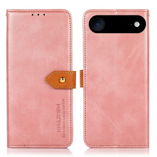 KHAZNEH For iPhone 17 Air Wallet Phone Case Stand Leather Flip Cover - Rose Gold