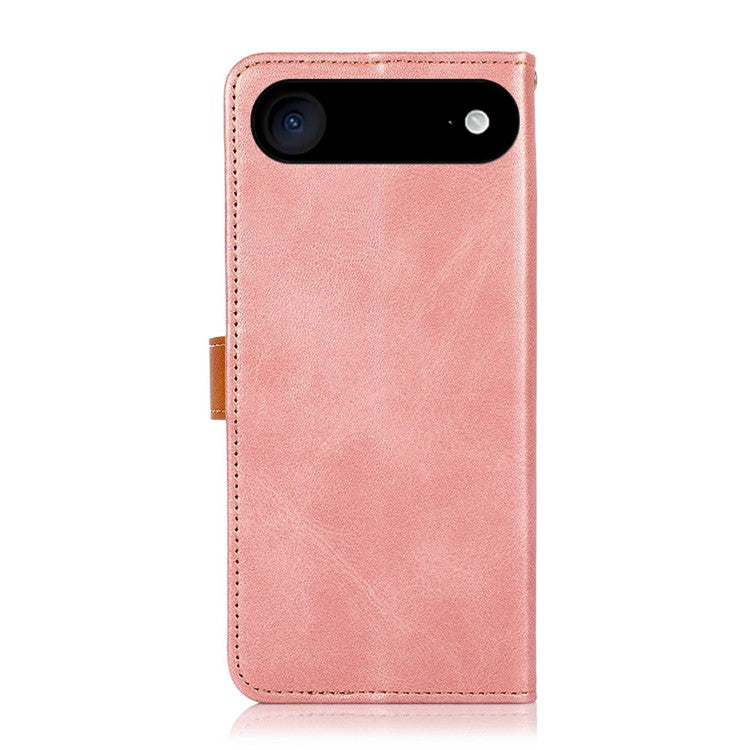KHAZNEH For iPhone 17 Air Wallet Phone Case Stand Leather Flip Cover - Rose Gold