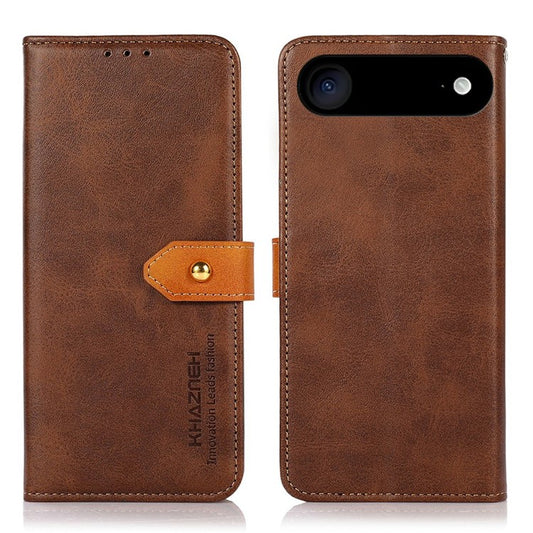KHAZNEH For iPhone 17 Air Wallet Phone Case Stand Leather Flip Cover - Brown