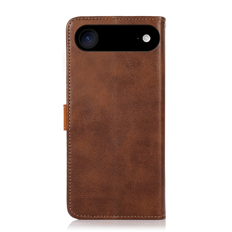 KHAZNEH For iPhone 17 Air Wallet Phone Case Stand Leather Flip Cover - Brown