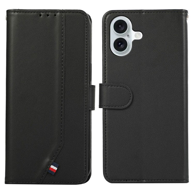 For iPhone 17 Case RFID Blocking Flip Leather Phone Cover - Black