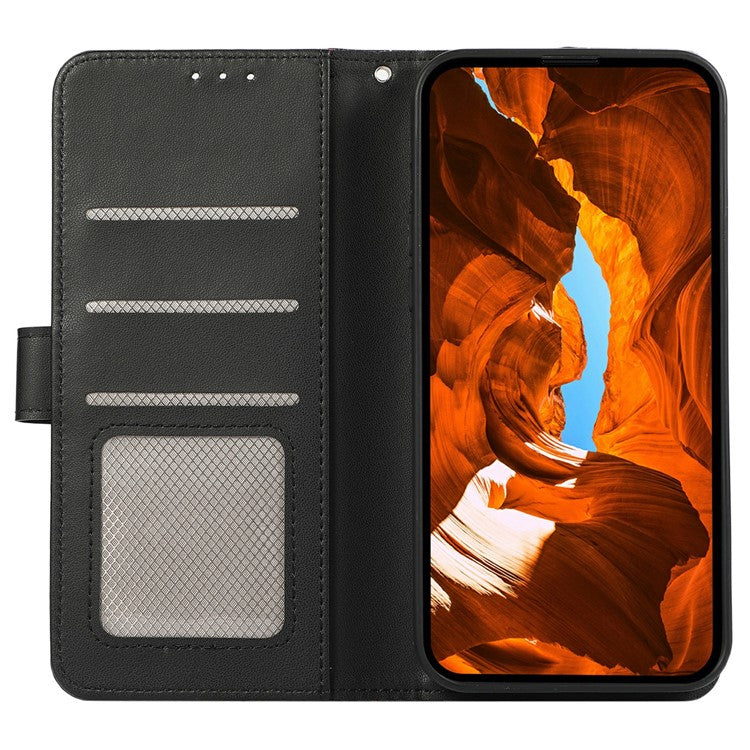For iPhone 17 Case RFID Blocking Flip Leather Phone Cover - Black