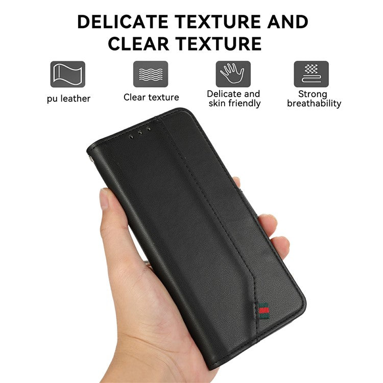 For iPhone 17 Case RFID Blocking Flip Leather Phone Cover - Black