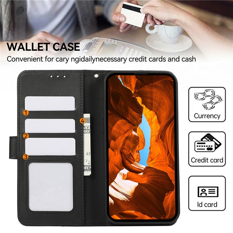 For iPhone 17 Case RFID Blocking Flip Leather Phone Cover - Black