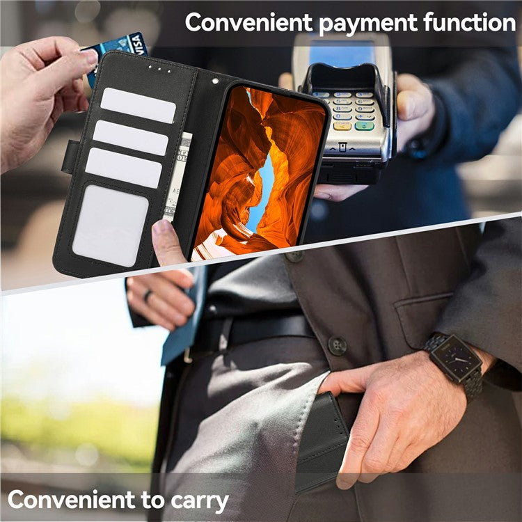 For iPhone 17 Case RFID Blocking Flip Leather Phone Cover - Black
