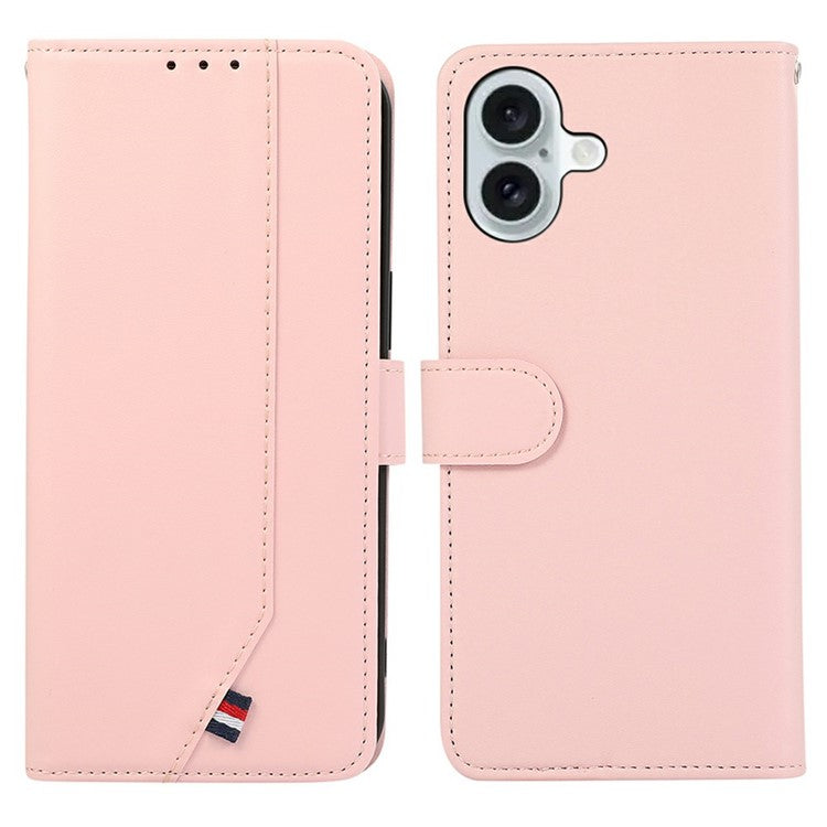 For iPhone 17 Case RFID Blocking Flip Leather Phone Cover - Pink