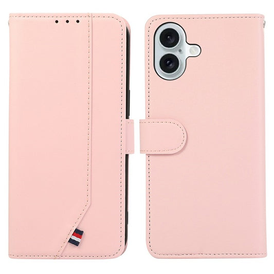 For iPhone 17 Case RFID Blocking Flip Leather Phone Cover - Pink