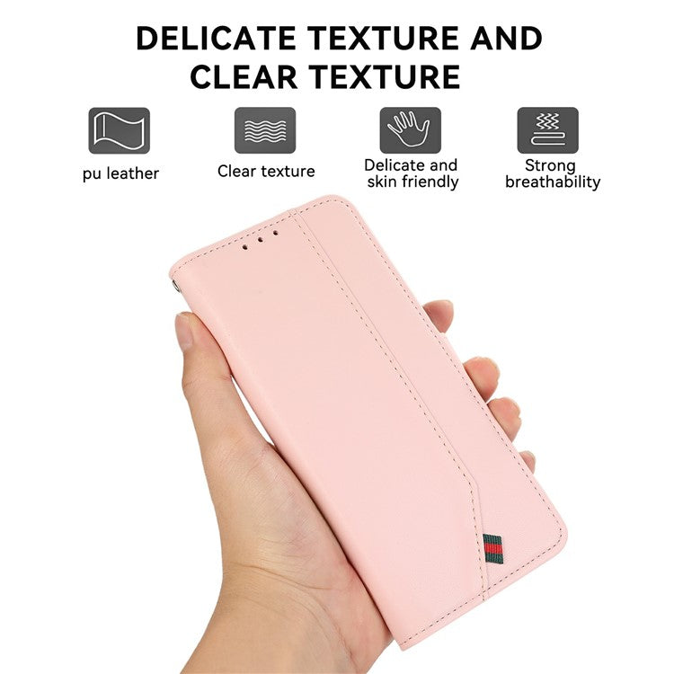 For iPhone 17 Case RFID Blocking Flip Leather Phone Cover - Pink