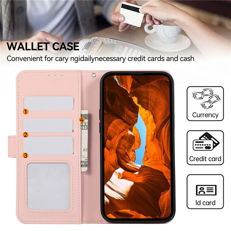 For iPhone 17 Case RFID Blocking Flip Leather Phone Cover - Pink
