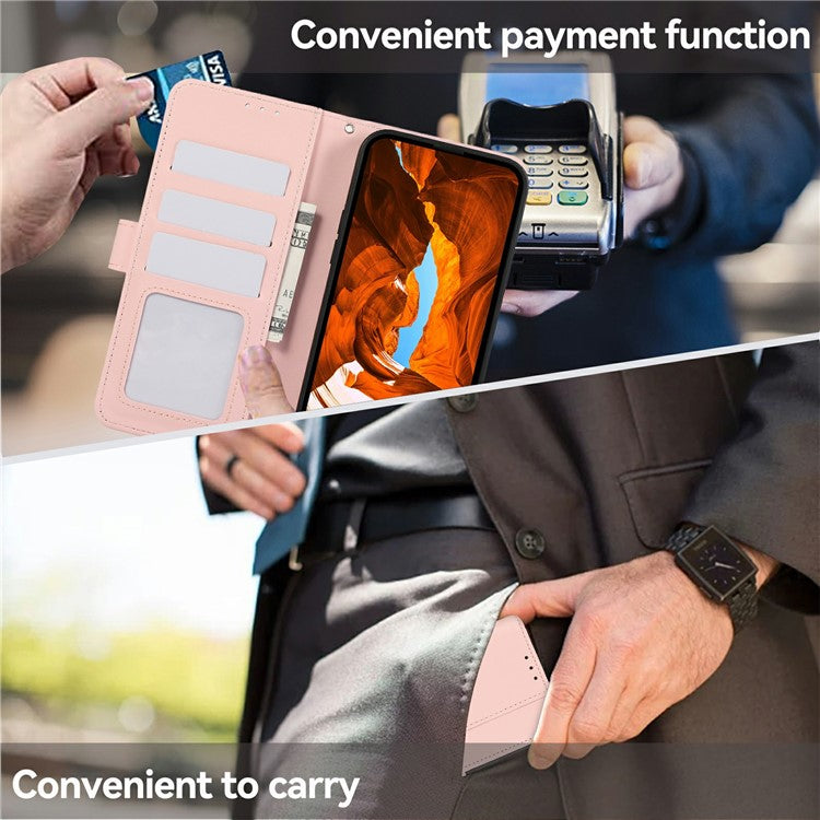 For iPhone 17 Case RFID Blocking Flip Leather Phone Cover - Pink