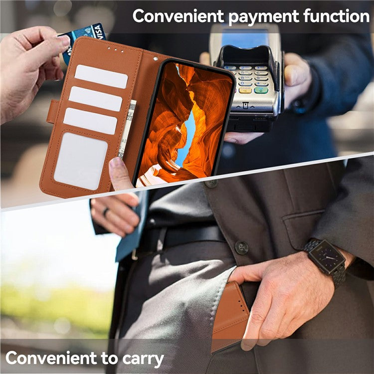 For iPhone 17 Case RFID Blocking Flip Leather Phone Cover - Brown