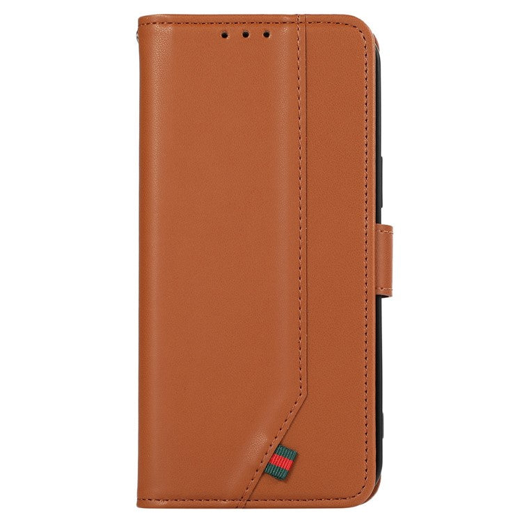 For iPhone 17 Case RFID Blocking Flip Leather Phone Cover - Brown
