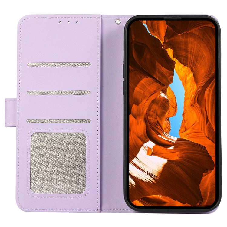 For iPhone 17 Case RFID Blocking Flip Leather Phone Cover - Purple
