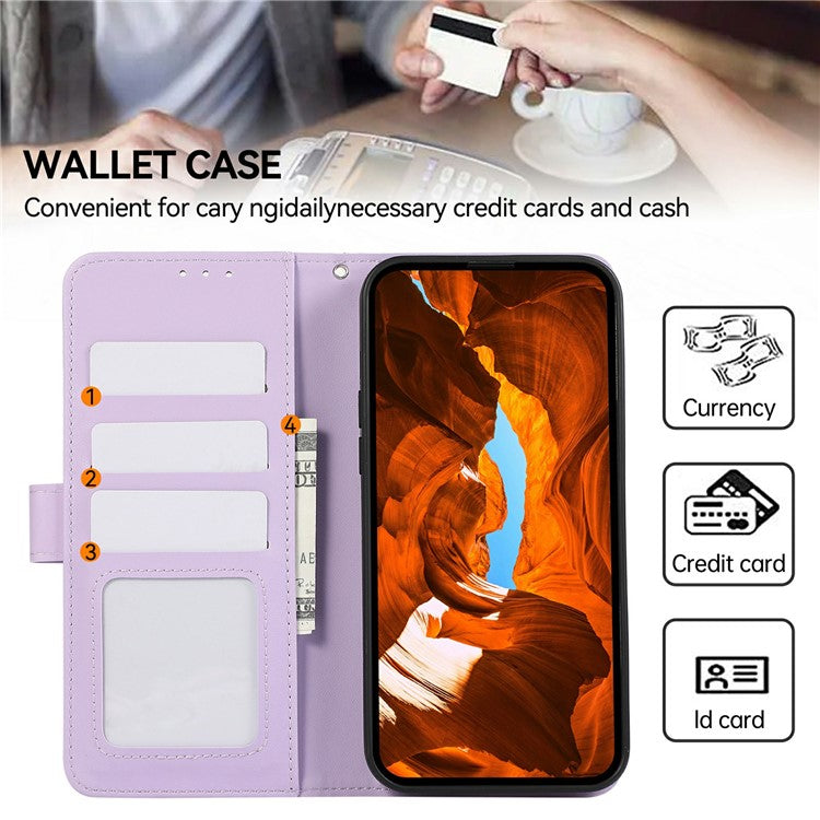 For iPhone 17 Case RFID Blocking Flip Leather Phone Cover - Purple