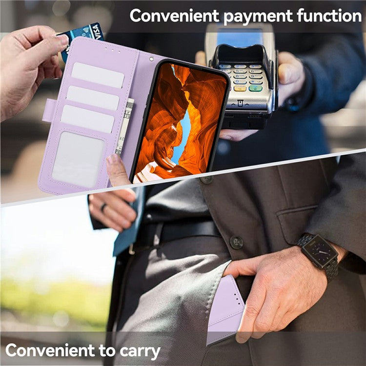 For iPhone 17 Case RFID Blocking Flip Leather Phone Cover - Purple
