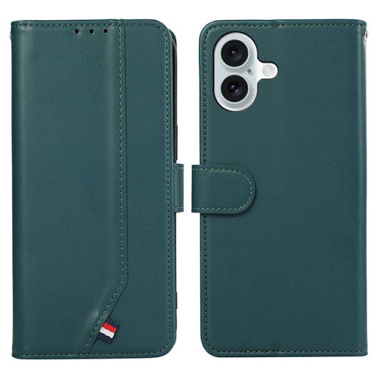 For iPhone 17 Case RFID Blocking Flip Leather Phone Cover - Green