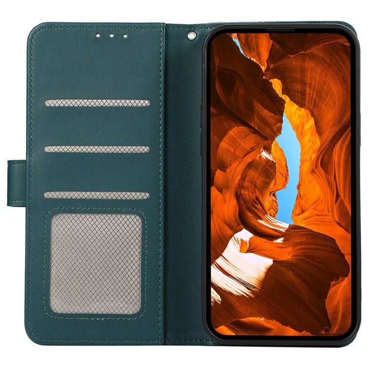 For iPhone 17 Case RFID Blocking Flip Leather Phone Cover - Green