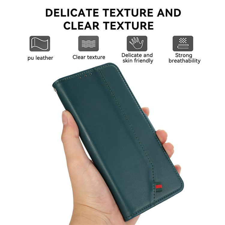 For iPhone 17 Case RFID Blocking Flip Leather Phone Cover - Green