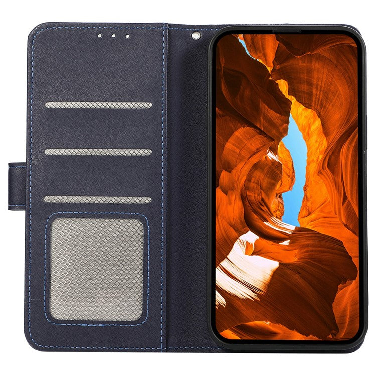 For iPhone 17 Case RFID Blocking Flip Leather Phone Cover - Blue