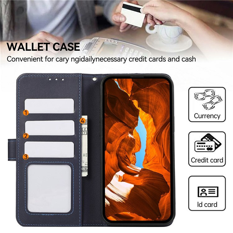 For iPhone 17 Case RFID Blocking Flip Leather Phone Cover - Blue