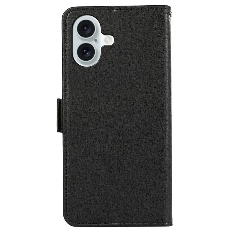 ABEEL For iPhone 17 Case Leather Phone Cover with RFID Blocking Wallet - Black