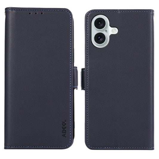 ABEEL For iPhone 17 Case Leather Phone Cover with RFID Blocking Wallet - Blue