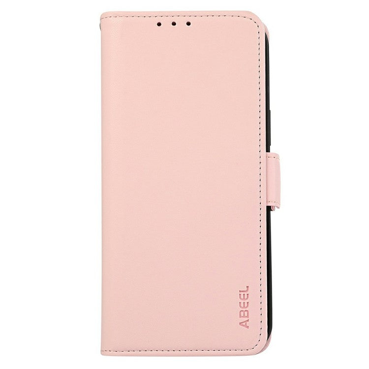 ABEEL For iPhone 17 Case Leather Phone Cover with RFID Blocking Wallet - Pink